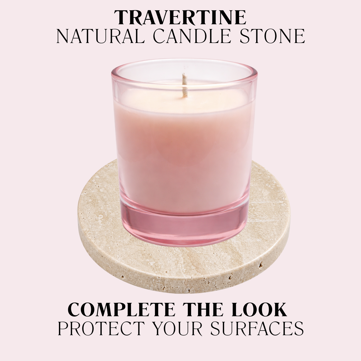 Travertine Natural Candle Stone